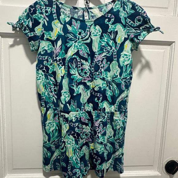 Lilly Pulitzer Girls Beacon T-Shirt Romper Tidal Wave In The Details size XL - Picture 2 of 7